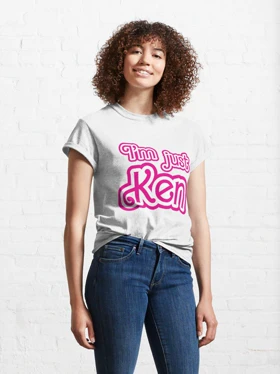 تیشرت لانگ دخترانه Barbie تیشرت لانگ دخترانه باربی طرح I_m Just Ken