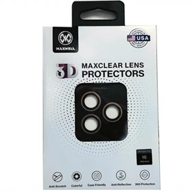 محافظ لنز دوربین آیفون 16 پرومکس مکسول Maxwell مدل Maxclear 3D