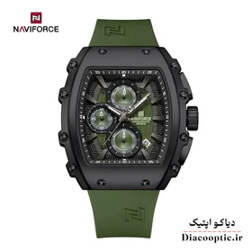ساعت مچی مردانه سه موتور برند نیوی فورس NAVIFORCE 8070 بند رابر