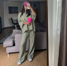 لباس زنانه ست شلوار شومیز