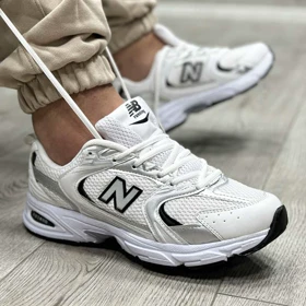کتانی نیوبالانس سفید مشکی ست مردانه زنانه 530 new balance