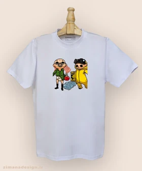 تیشرت مردانه و زنانه طرح بریکینگ بد شخصیت والتر وایت و جسی پینکمن کد 886