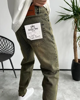شلوار جین مام فیت کثیفشور BOSSMAN