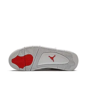 کتانی نایک جردن4 متالیک سفید نارنجی Nike Air Jordan 4 Retro Metallic Pack Orange sneakers