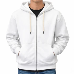 سویشرت مردانه با کلاه، سفید سه نخ تو کرکی استایل روزمره برای فصل سرد 5003