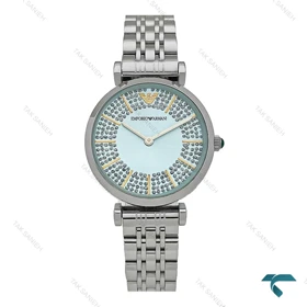ساعت EA امپریو آرمانی زنانه سیلور صفحه تیفانی Armani-7997-L