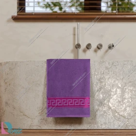 حوله استخری طرح رومی رنگ بنفش