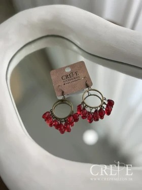 گوشواره برنزی دانه انار آویز