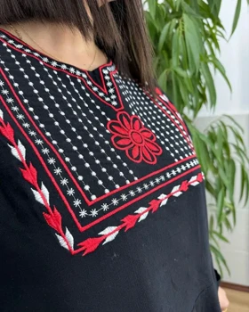 پیراهن لینن گلدوزی سنتی 6016