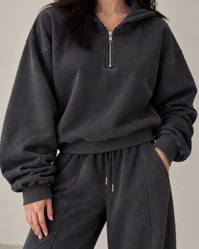 ست دورس نیم زیپ و شلوار Zara