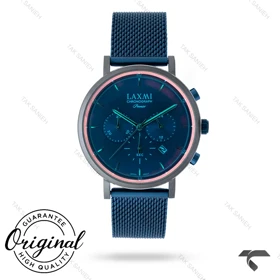 ساعت لاکسمی 8124-5 مردانه بند حصیری تمام سرمه ای Laxmi-9137-G