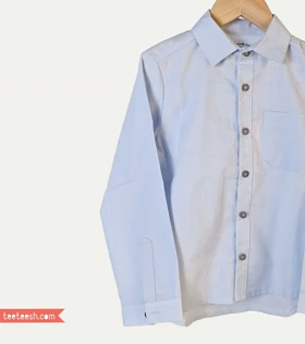 پیراهن لینن اسلپ آبی