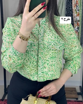 شومیز حریر جلو دکمه دار
