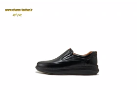 کفش طبی مردانه بدون بند چرم طبیعی کد si104