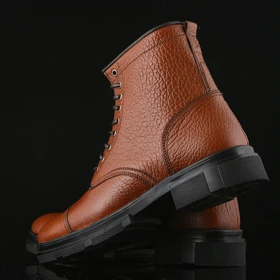 نیم بوت زنانه چرم یلسان مدل آشا کد 614-GF