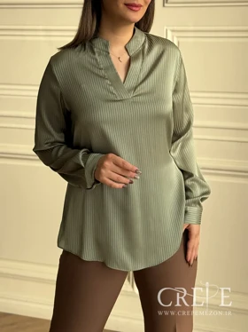 شومیز یقه فرنچ راه راه