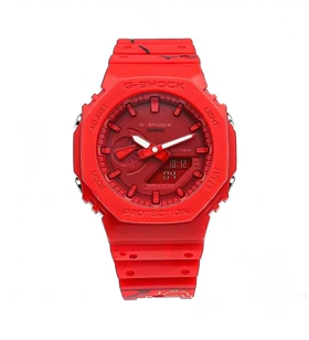 ساعت جی شاک2100قرمز طرحدار