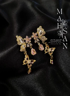 گوشواره پروانه ملکه طبیعت طرح طلا