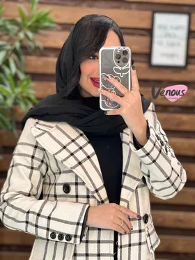 پالتو چهارخونه بلند شش دکمه