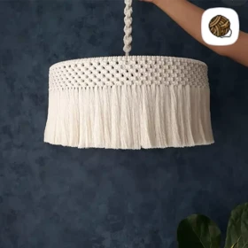 لوستر مکرومه بافی مدل عروس