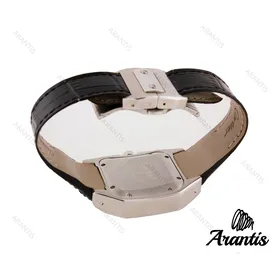 ساعت کارتیه سانتوس 100 زنانه بند چرم سه موتوره w-0865