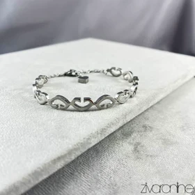 دستبند النگویی زنانه مدل قلب 40202