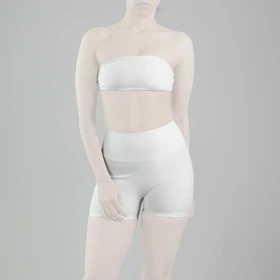 ست دکلته و کشاله بند ورزشی زنانه مدل ES927 سفید