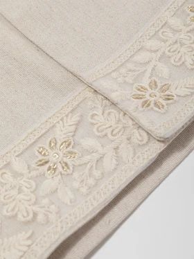 جلیقه لینن زنانه نوار دوزی شده لنا