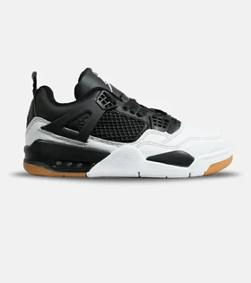 کتانی ساق‌دار بزرگ پا سفید مشکی Nike air jordan 4