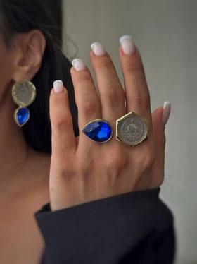 انگشتر و گوشواره سکه