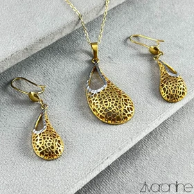 نیم ست مدل اشکی دورنگ 10160