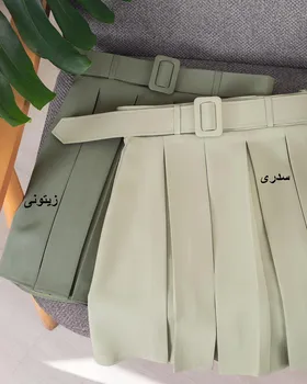 دامن کوتاه پیلی‌دار