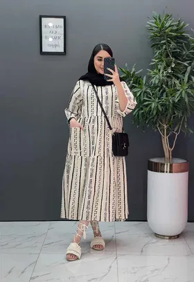 مانتو پیراهنی طرح سنتی
