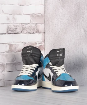 نیم بوت جردن مردانه آبی و براق 4134