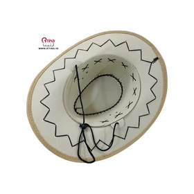 کلاه کابویی جیر رنگ بژ unisex