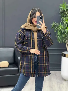 شکت چهارخونه تک جیب پاکتی