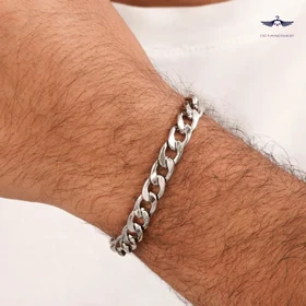دستبند استیل 304 کارتیر سفید کد 0241