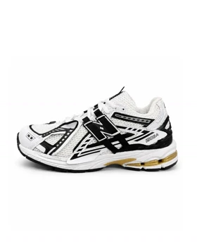 کتانی مردانه نیوبالانس سفید مشکی طلایی New BALANCE 1906