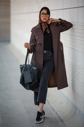 بارانی بلند 4 دکمه