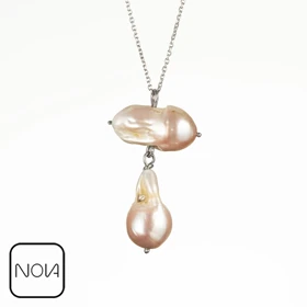 گردنبند نقره مروارید کد 2512252