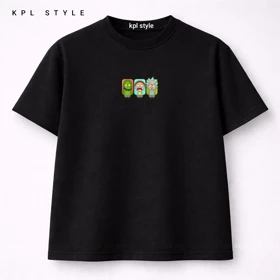 تیشرت باکسی 100٪ پنبه با چاپ مینیمال | کد 1304