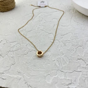 گردنبند زنانه ژوپینگ طرح حلقه نگین‌دار