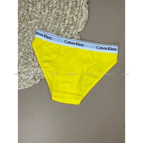 شورت نخی اسلیپ طرح Calvin Klein رنگ زرد کد LK14645