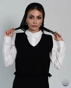 تاپ بافت زنانه مشکی