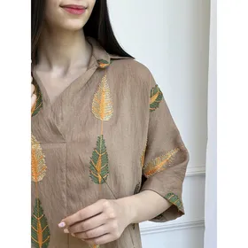 تونیک گلدوزی برگ