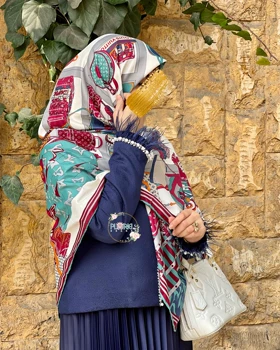 روسری ابریشم توییل ایرانی