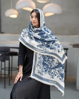 شال طرحدار پلیسه 20632