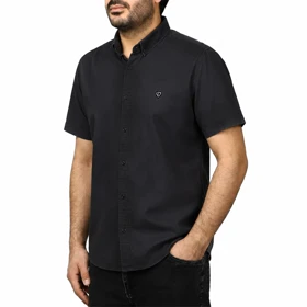 پیراهن آستین کوتاه ساده مردانه مدل 6112293