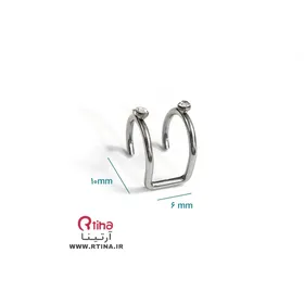 گوشواره فیک بدون سوراخ مدل دو ردیفه (زنانه و مردانه)