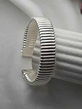 بنگل آبکاری نقره شیاردار